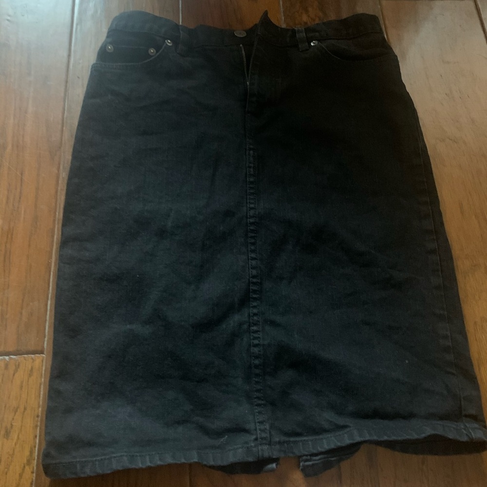 LRL black Jean skirt